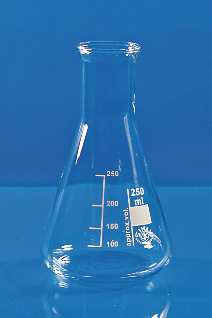 MATRAZ ERLENMEYER B/ANCHA 500 ML (10) BOROSILICATO