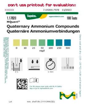 AMONIO CUATERNARIO MERCKOQUANT (100 TIRAS)