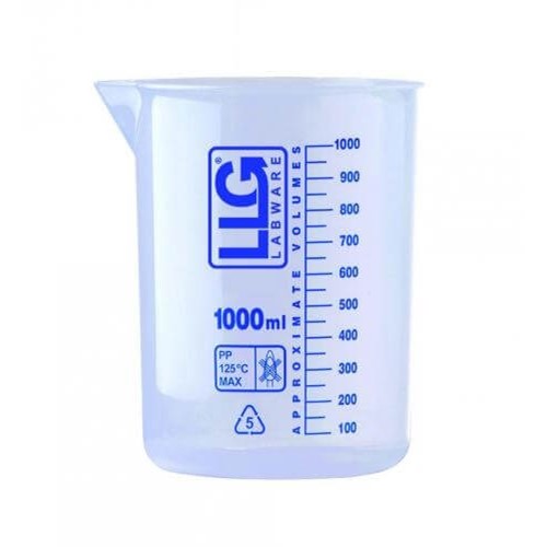 VASO POLIPROPILENO 1000 ML GRAD. AZUL