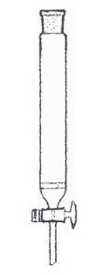 COLUMNA CROMATOGRAFIA C/PLACA Nº0 600MM 430ML