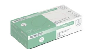 GUANTES NITRILO T/S S/POLVO MENTA (100)