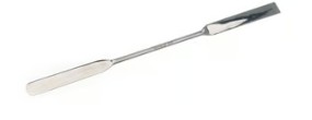 ESPATULA DOBLE 16 X 400 MM ACERO 18/10