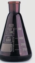 MATRAZ ERLENMEYER 100 ML ESM. 29/32 AMBAR