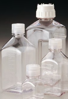 FRASCO CULTIVO 125 ML CUADRADO PETG C/TAPON (48)