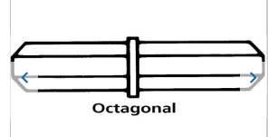 IMAN TEFLONADO 8 X 38 MM OCTOGONAL