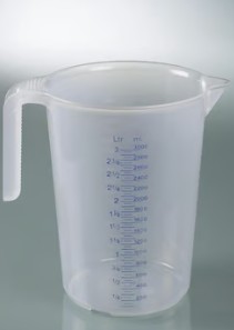 VASO PLASTICO C/ASA 3000 ML GRAD. AZUL
