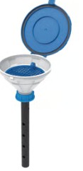 EMBUDO SEGURIDAD C/TAPA 140 MM HDPE S50