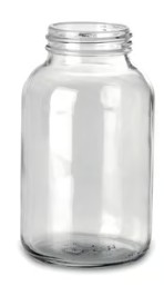 FRASCO VIDRIO 50 ML B/ANCHA S/CIERRE (85)