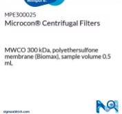 FILTRO CENTRIFUGA MICROCON PES 300kDa BIOMAX (25)
