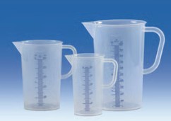 VASO POLIPROPILENO C/ASA 2000 ML GRADUACION AZUL
