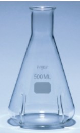 MATRAZ ERLENMEYER 500 ML C/4 DEFLECTORES (5)