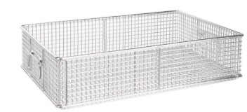 CESTA TRANSPORTE ACERO INOXIDABLE 300X400X150 MM