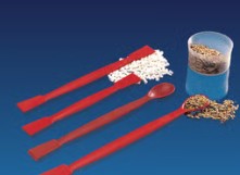 ESPATULA DOBLE NYLON 150 MM ROJA