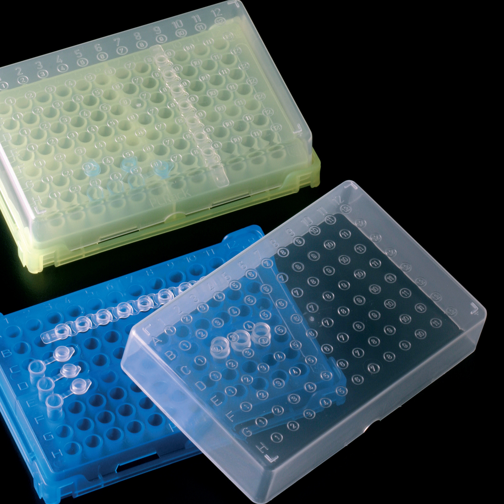 GRADILLA C/TAPA TUBO PCR  AZUL (5)